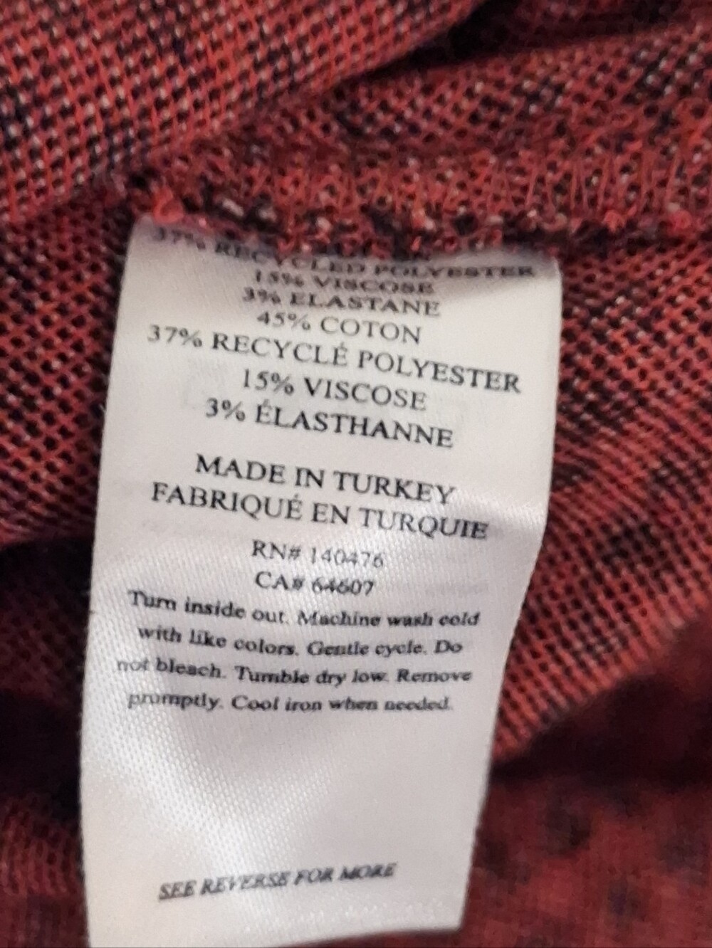 Womens Faherty Legend Red & Black Plaid Button-Down Shirt - Picture 5 of 6